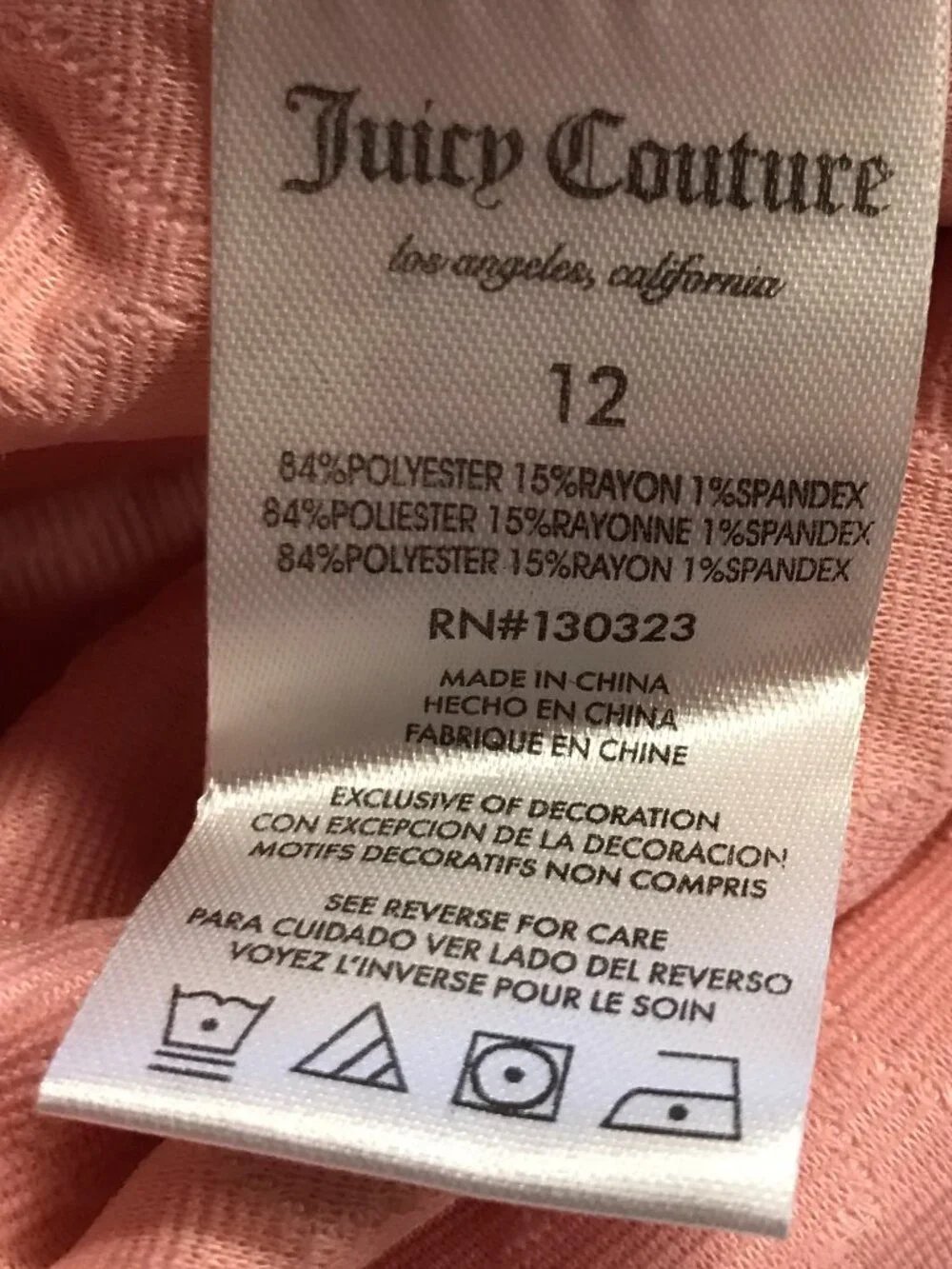 NWT Juicy Couture Girls 2-Piece Pink Textured Top & Floral Leggings Set Size 12